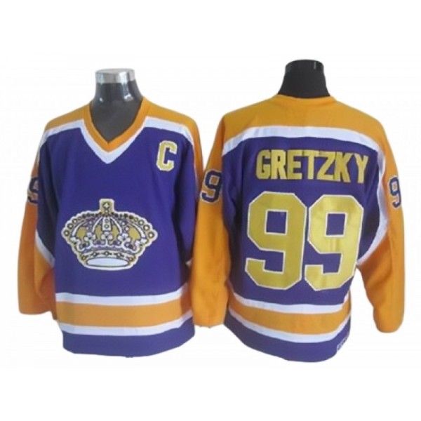 Los Angeles Kings #99 Wayne Gretzky Purple 1980 Vintage CCM Jersey