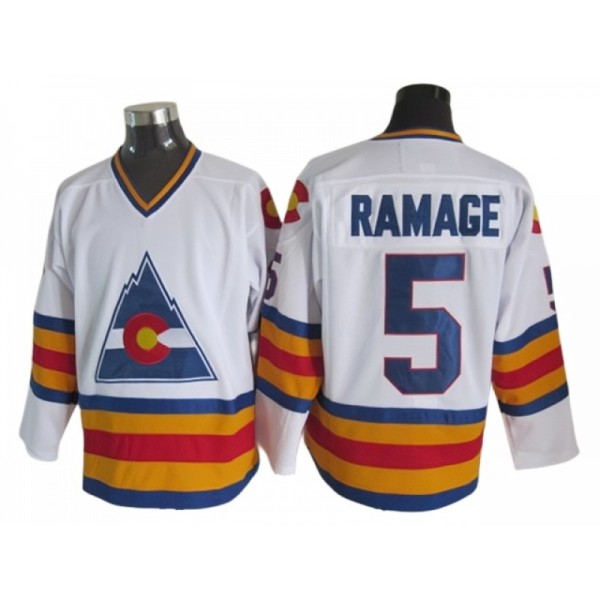 Colorado Avalanche #5 Rob Ramage 1980 Vintage CCM Jersey - Blue/White