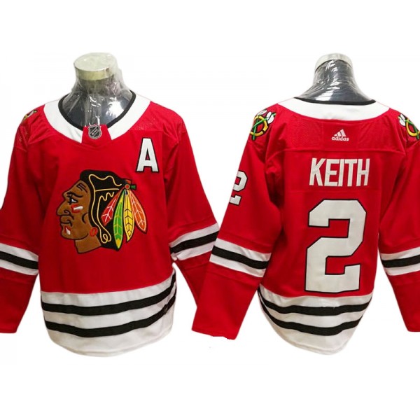 Chicago Blackhawks #2 Duncan Keith Red Home Jersey