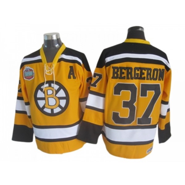 Boston Bruins #37 Patrice Bergeron Yellow 2010 Winter Classic CCM Jersey