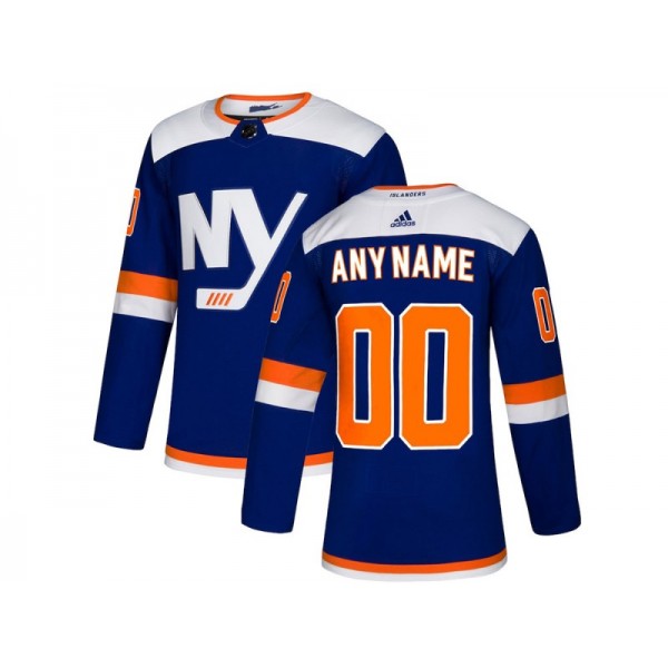 New York Islanders #00 Blue Alternate Custom Jersey