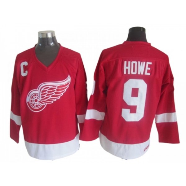 Detroit Red Wings #9 Gordie Howe Red 2002 Vintage CCM Jersey