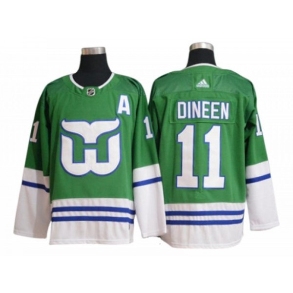 Hartford Whalers #11 Kevin Dineen Green Hockey Jersey