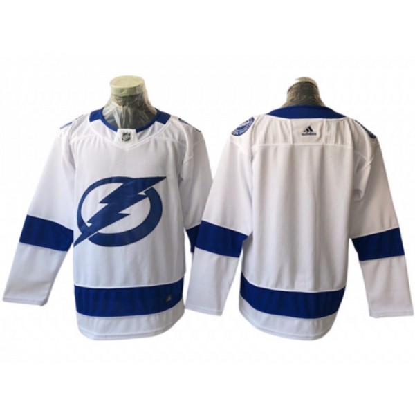 Tampa Bay Lightning Blank White Away Jersey