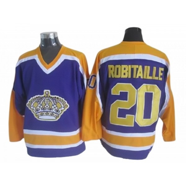 Los Angeles Kings #20 Luc Robitaille Purple 1980 Vintage CCM Jersey