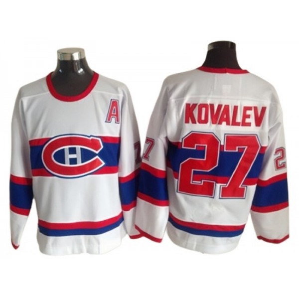 Montreal Canadiens #27 Alexei Kovalev White 1946 Vintage CCM Jersey