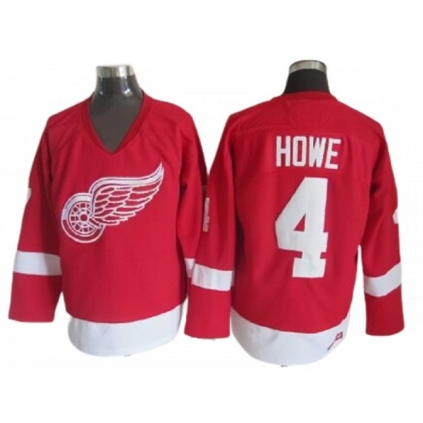 Detroit Red Wings #4 Syd Howe Red 2002 Vintage CCM Jersey