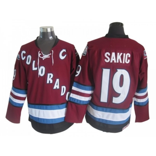 Colorado Avalanche #19 Joe Sakic Burgundy 2002 Vintage CCM Jersey