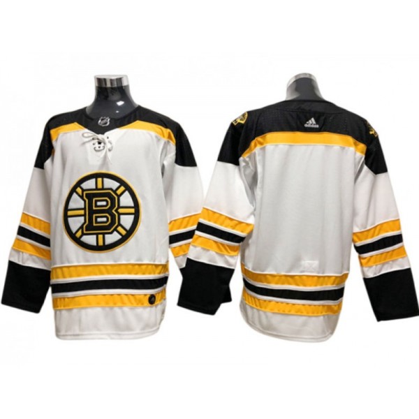 Boston Bruins Blank White Away Jersey