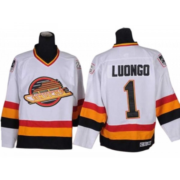 Vancouver Canucks #1 Roberto Luongo 1994 Vintage CCM White Jersey