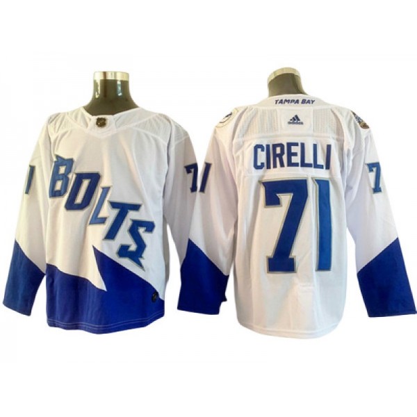 Tampa Bay Lightning #71 Anthony Cirelli White 2022 Stadium Series Jersey