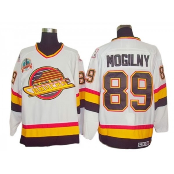 Vancouver Canucks #89 Alexander Mogilny 1994 Vintage CCM White Jersey