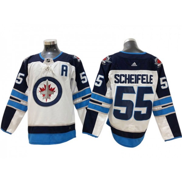 Winnipeg Jets #55 Mark Scheifele White Away Jersey