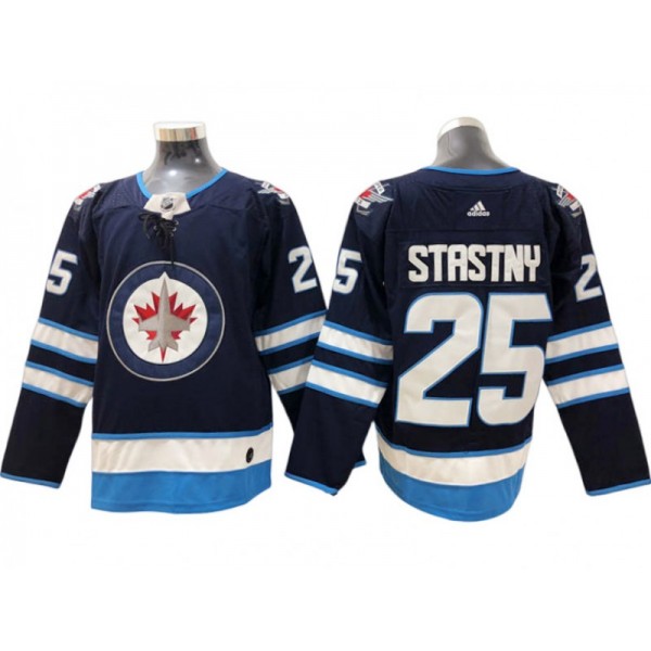 Winnipeg Jets #25 Paul Stastny Navy Home Jersey