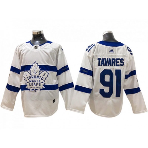 Toronto Maple Leafs #91 John Tavares White Stadium Series Jersey