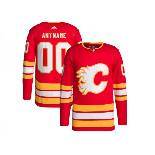 Calgary Flames #00 Red Home Custom Jersey