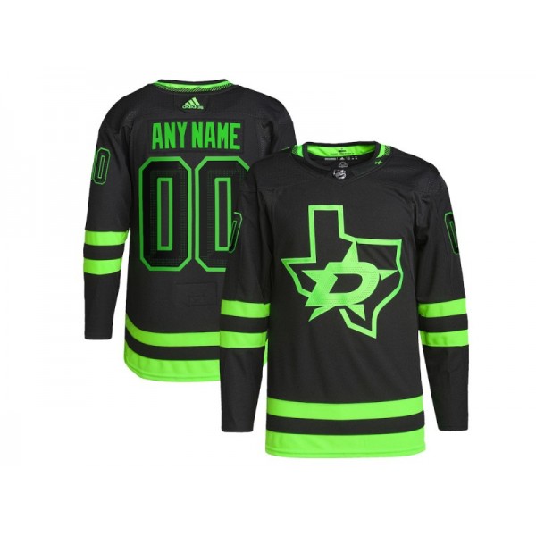 Dallas Stars #00 Black Alternate Custom Jersey