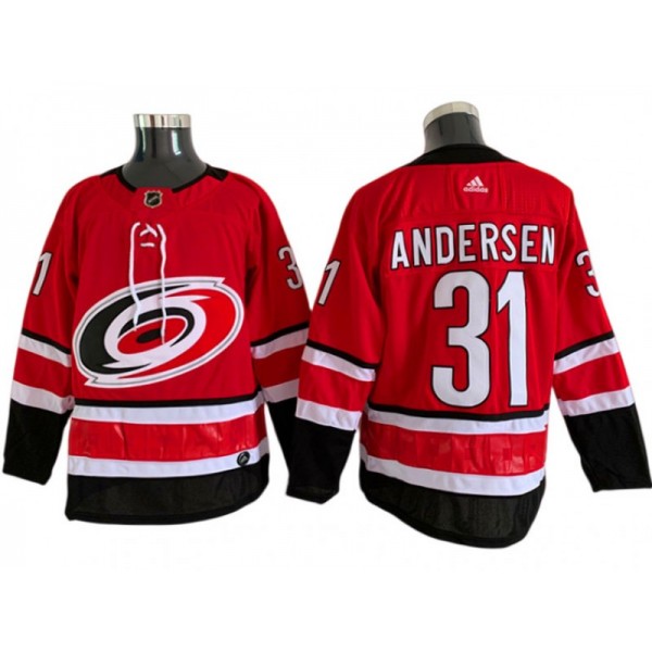 Carolina Hurricanes #31 Frederik Andersen Red Jersey