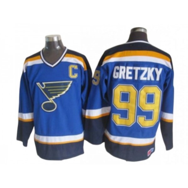 St. Louis Blues #99 Wayne Gretzky 1998 CCM Vintage Blue Jersey