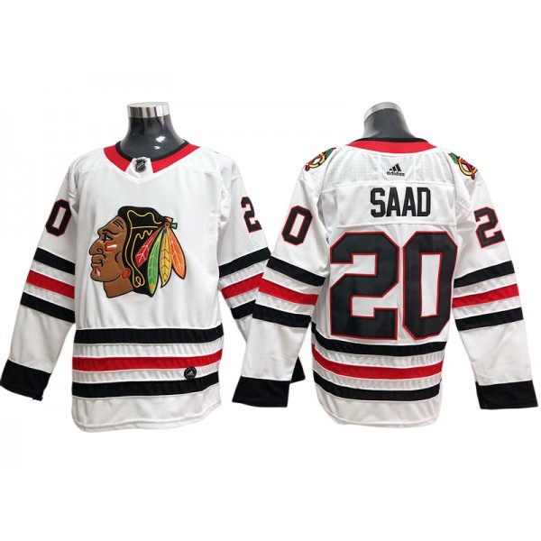 Chicago Blackhawks #20 Brandon Saad White Away Jersey