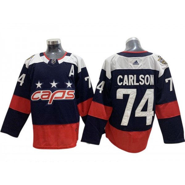 Washington Capitals #74 John Carlson Navy Stadium Series Jersey