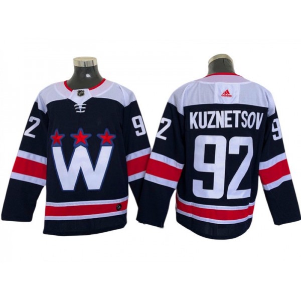 Washington Capitals #92 Evgeny Kuznetsov Navy Alternate Jersey