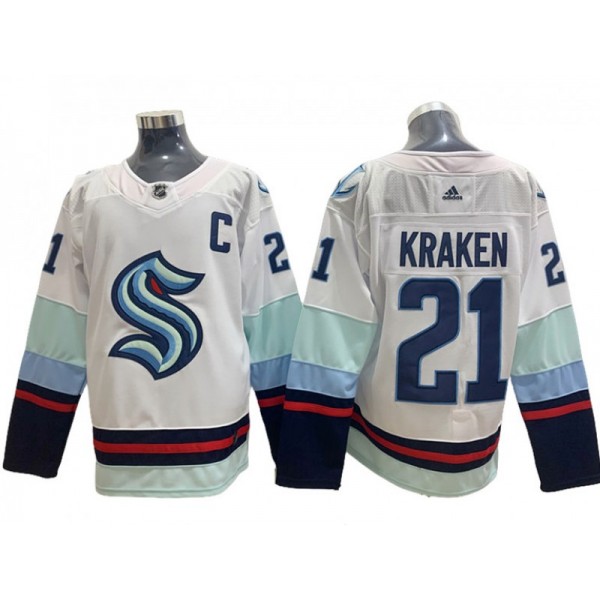 Seattle Kraken #21 Kraken White Jersey