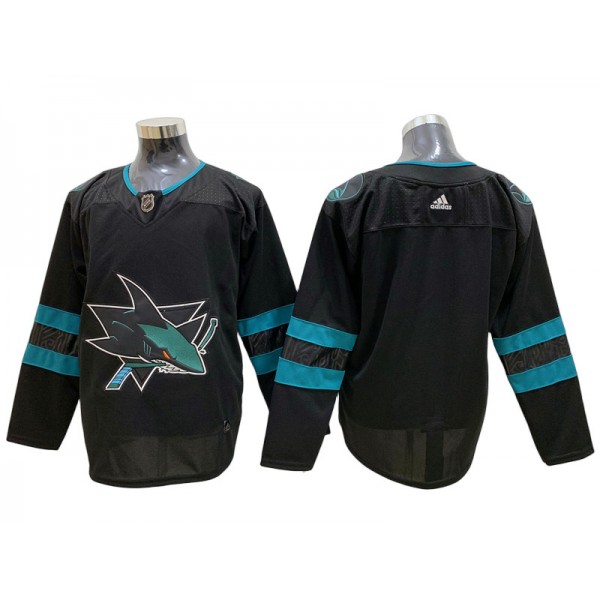 San Jose Sharks Blank Black Alternate Jersey