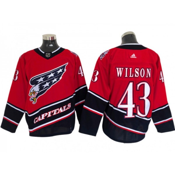 Washington Capitals #43 Tom Wilson Red 2020/21 Reverse Retro Jersey