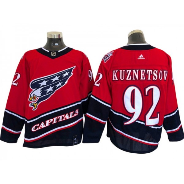 Washington Capitals #92 Evgeny Kuznetsov Red 2020/21 Reverse Retro Jersey