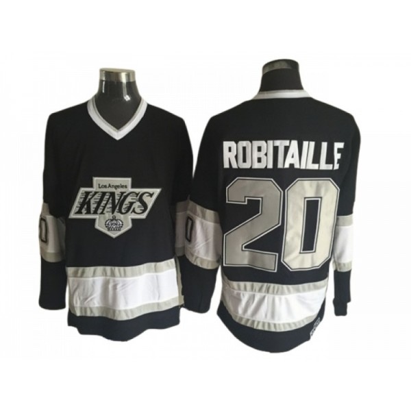 Los Angeles Kings #20 Luc Robitaille Black 1993 Vintage CCM Jersey