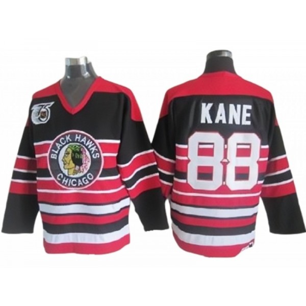 Chicago Blackhawks #88 Patrick Kane Black 1940's CCM Vintage 75th Jersey