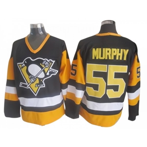 Pittsburgh Penguins #55 Larry Murphy Black Vintage CCM Jersey
