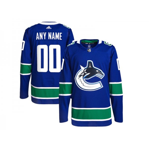 Vancouver Canucks #00 Blue Home Custom Jersey