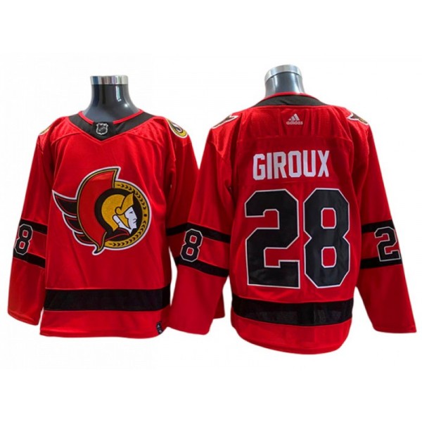 Ottawa Senators #28 Claude Giroux Red 2020/21 Reverse Retro Jersey