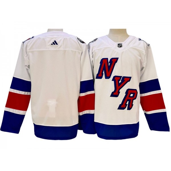 New York Rangers Blank White 2024 NHL Stadium Jersey