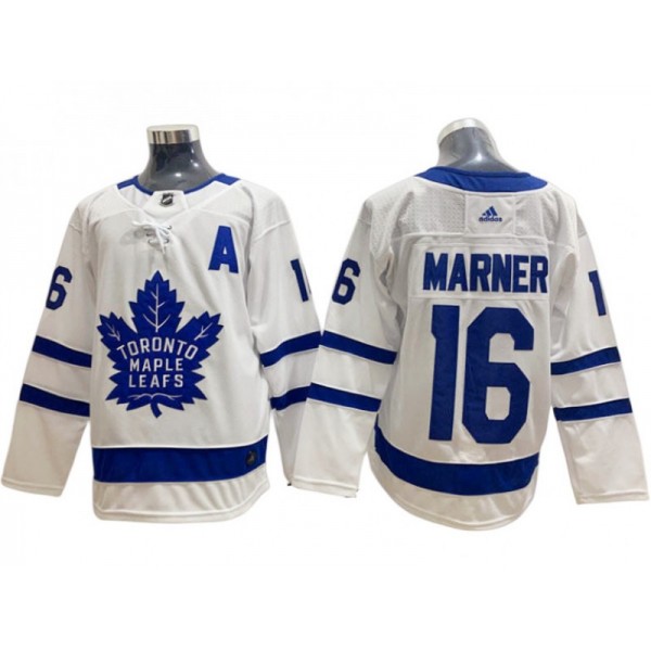 Toronto Maple Leafs #16 Mitchell Marner White Away Jersey