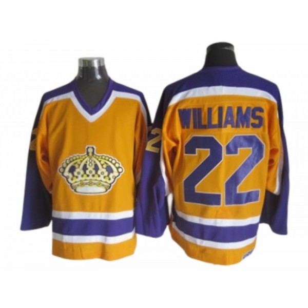 Los Angeles Kings #22 Tiger Williams Yellow 1980 Vintage CCM Jersey