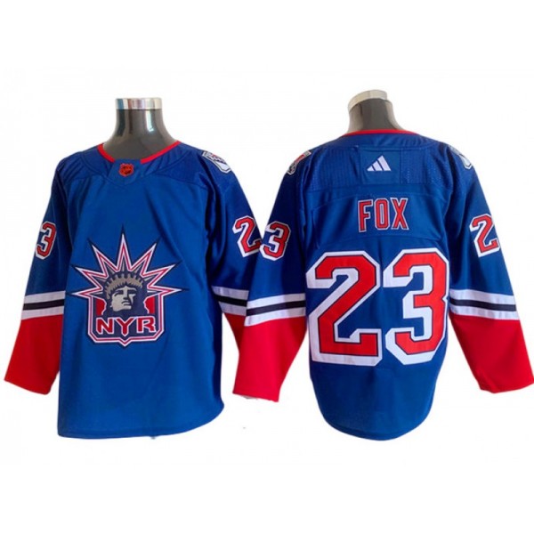 New York Rangers #23 Adam Fox Royal Reverse Retro 2.0 Jersey