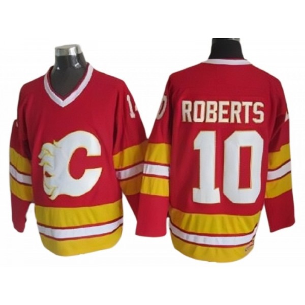 Calgary Flames #10 Gary Roberts Red 1989 Vintage CCM Jersey