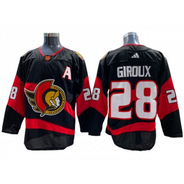 Ottawa Senators #28 Claude Giroux Black Reverse Retro 2.0 Jersey