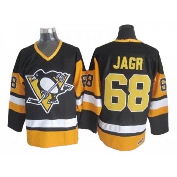 Pittsburgh Penguins #68 Jaromir Jagr 1992 Vintage CCM Black Jersey