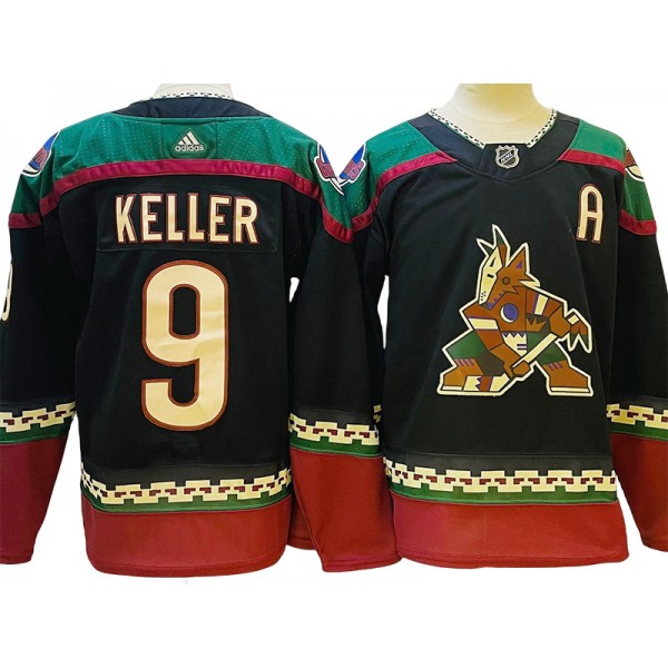 Arizona Coyotes #9 Clayton Keller Black Alternate Jersey