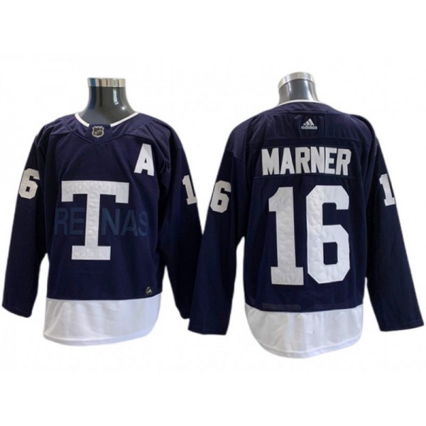 Toronto Maple Leafs #16 Mitchell Marner Navy 2022 Heritage Classic Jersey