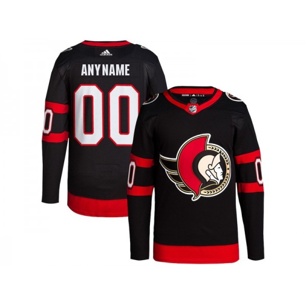 Ottawa Senators #00 Black Home Custom Jersey