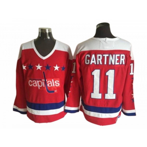 Washington Capitals #11 Mike Gartner Red 1980 Vintage CCM Jersey