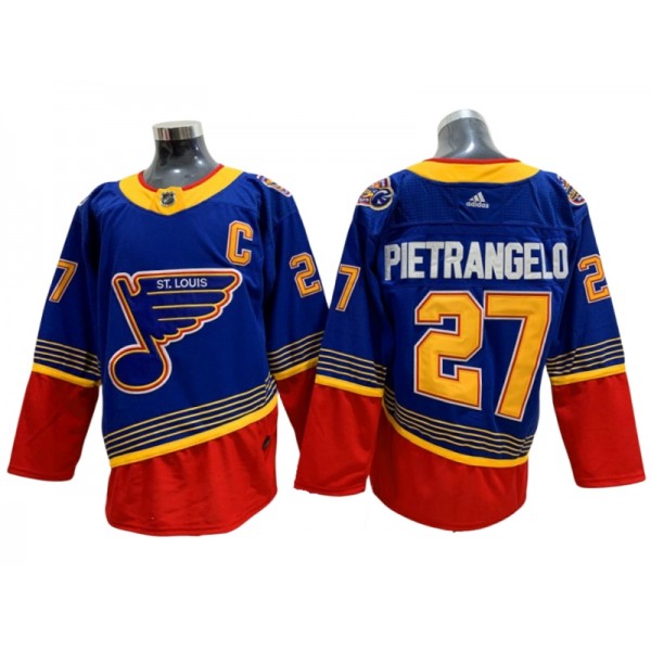 St. Louis Blues #27 Alex Pietrangelo Blue-Red Vintage Jersey