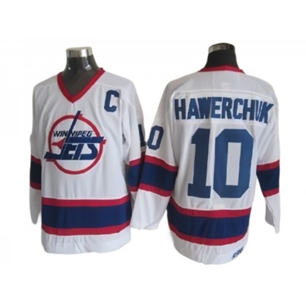 Winnipeg Jets #10 Dale Hawerchuk White 1992 Vintage CCM Jersey