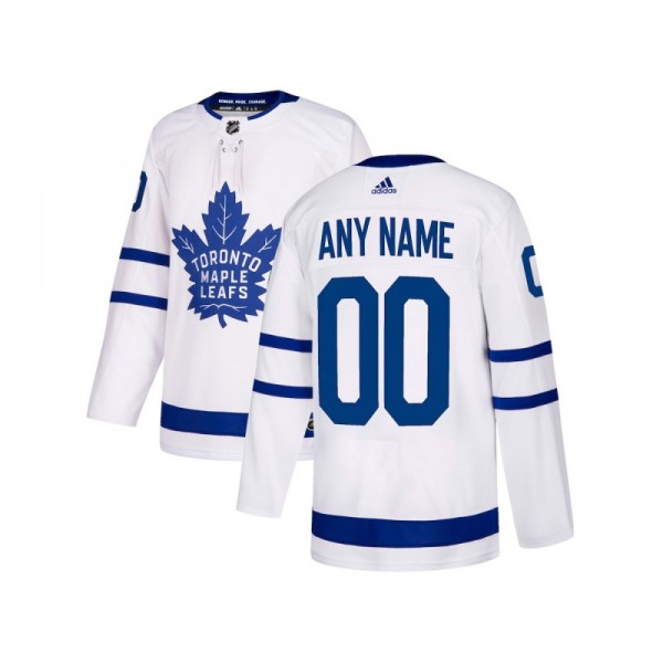 Toronto Maple Leafs #00 White Away Custom Jersey