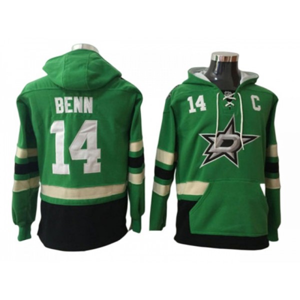 Dallas Stars #14 Jamie Benn Green Hoodie Jersey